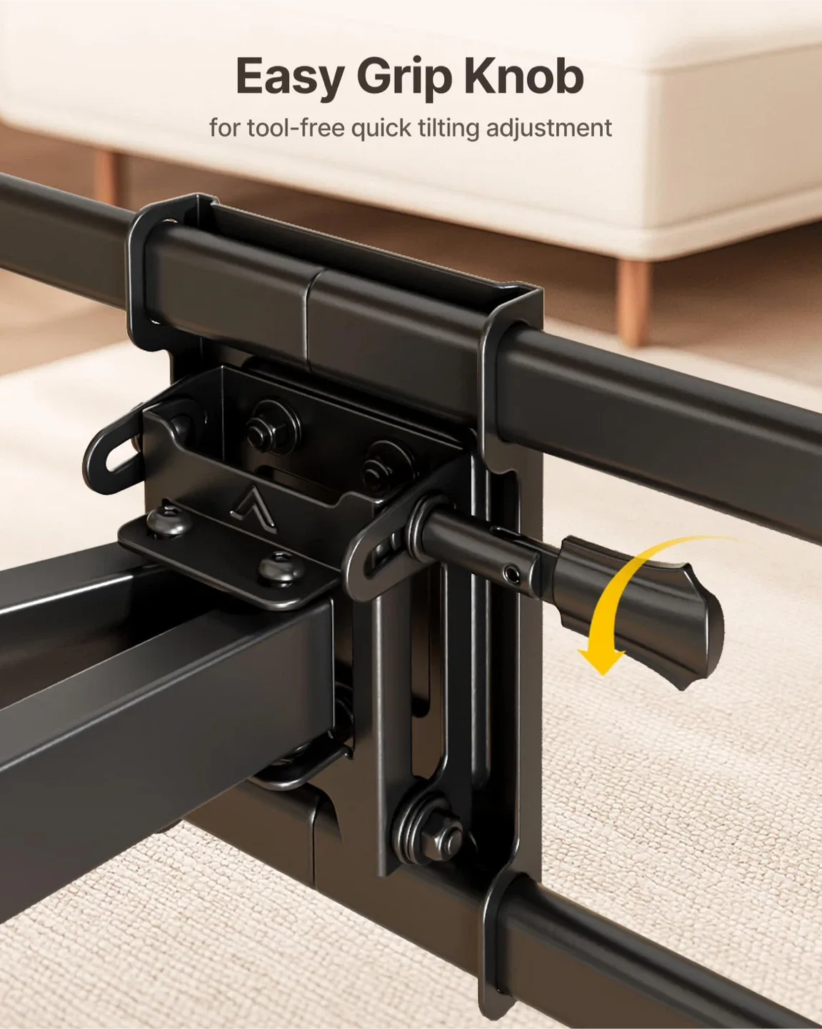 monTEK Full Motion TV Wall Mount - 37-90” - 165lbs image indicator(4)