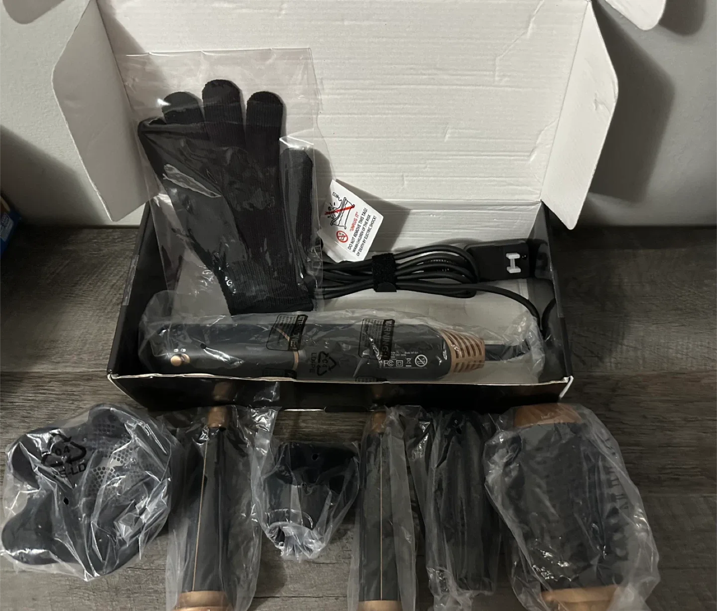 New! OKWRAP 6 in 1 Hot Air Styler - Black