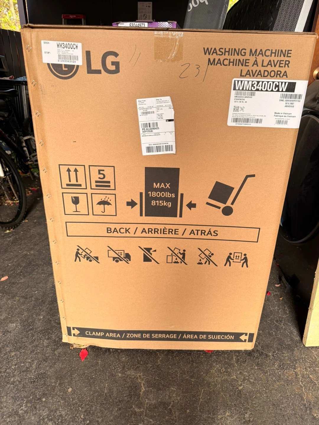 New LG WM3400CW Washing Machine - photo 4