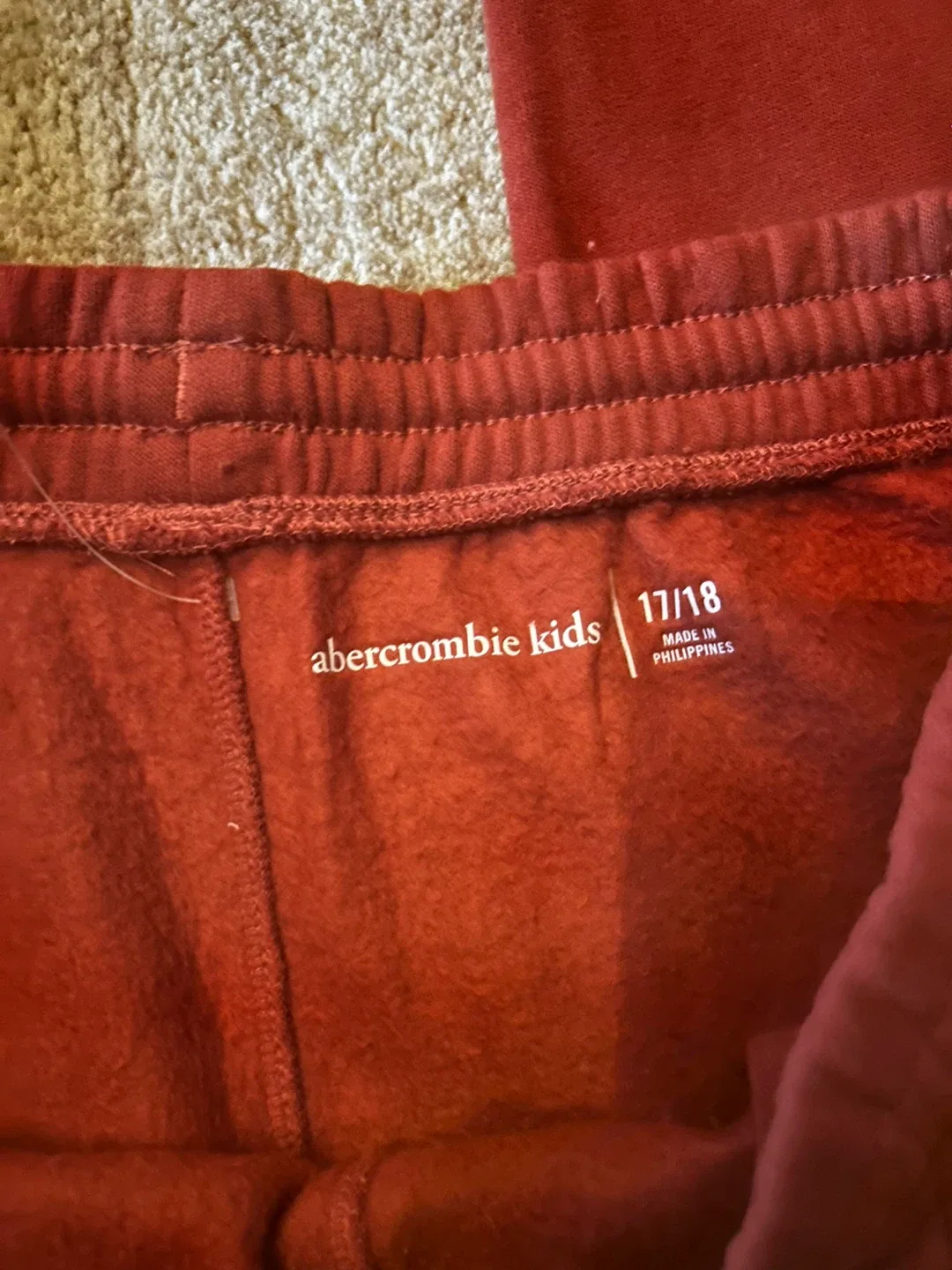 Abercrombie Kids Red Sweatpants Size 17/18 image indicator(5)