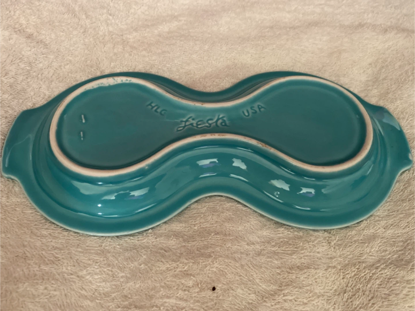 🥕Fiesta Turquoise Creamer, Sugar Bowl & Tray Set - photo 3