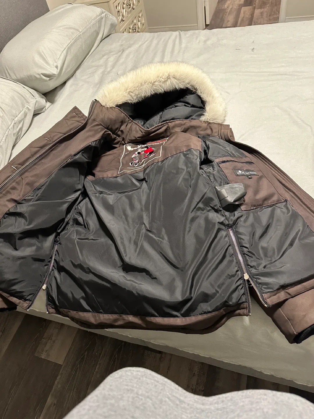 Moose Knuckles Down Puffer Jacket, Brown image indicator(10)