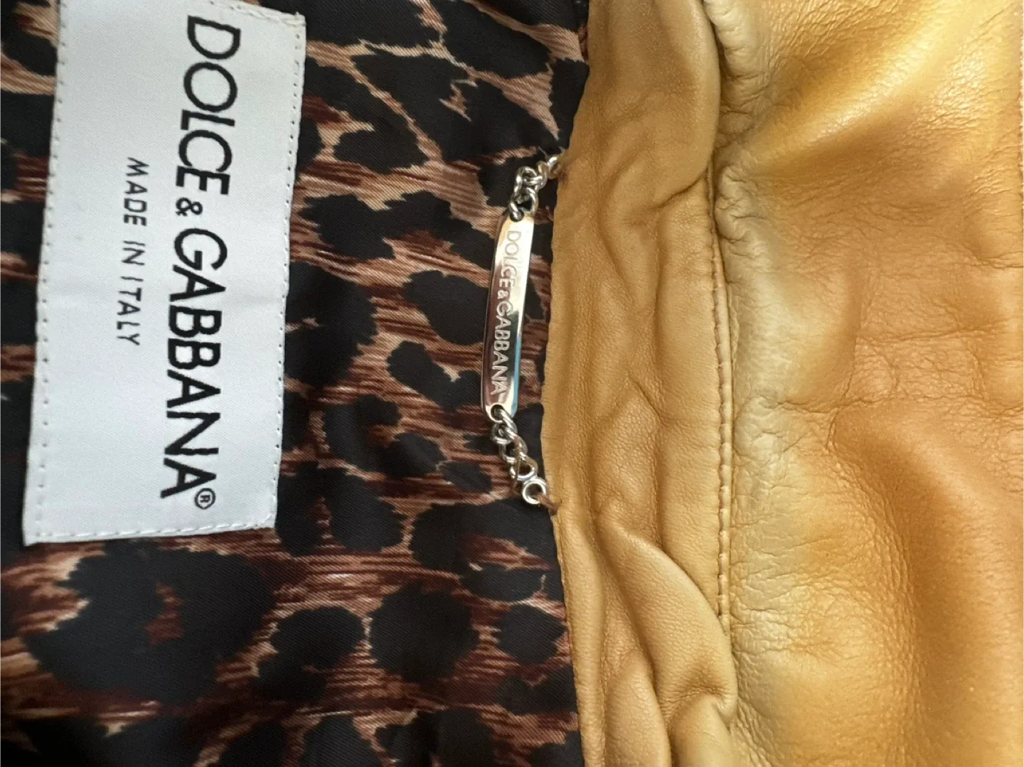 Vintage Dolce & Gabbana Brown Leather Jacket image indicator(6)