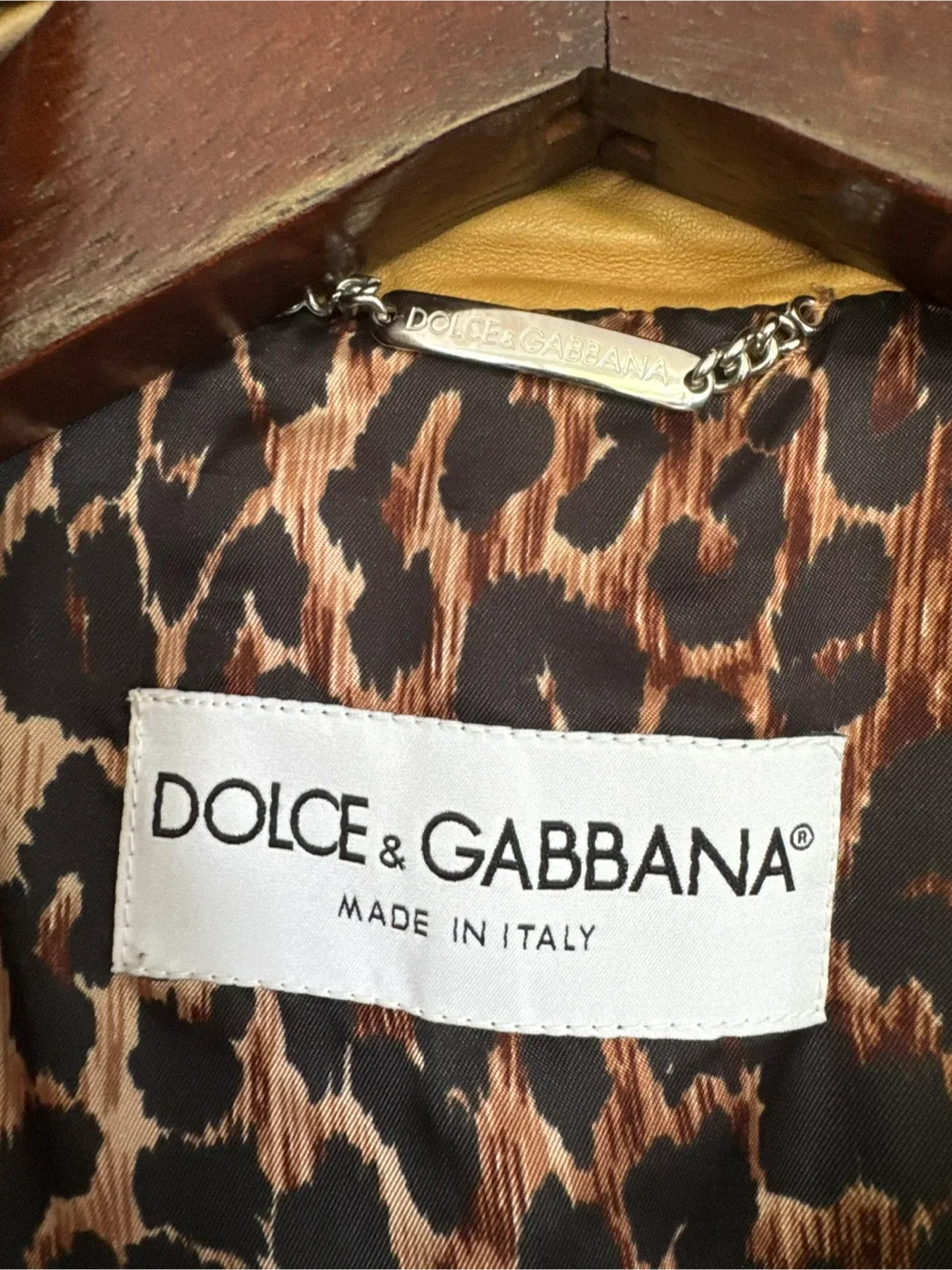 Vintage Dolce & Gabbana Brown Leather Jacket image indicator(3)