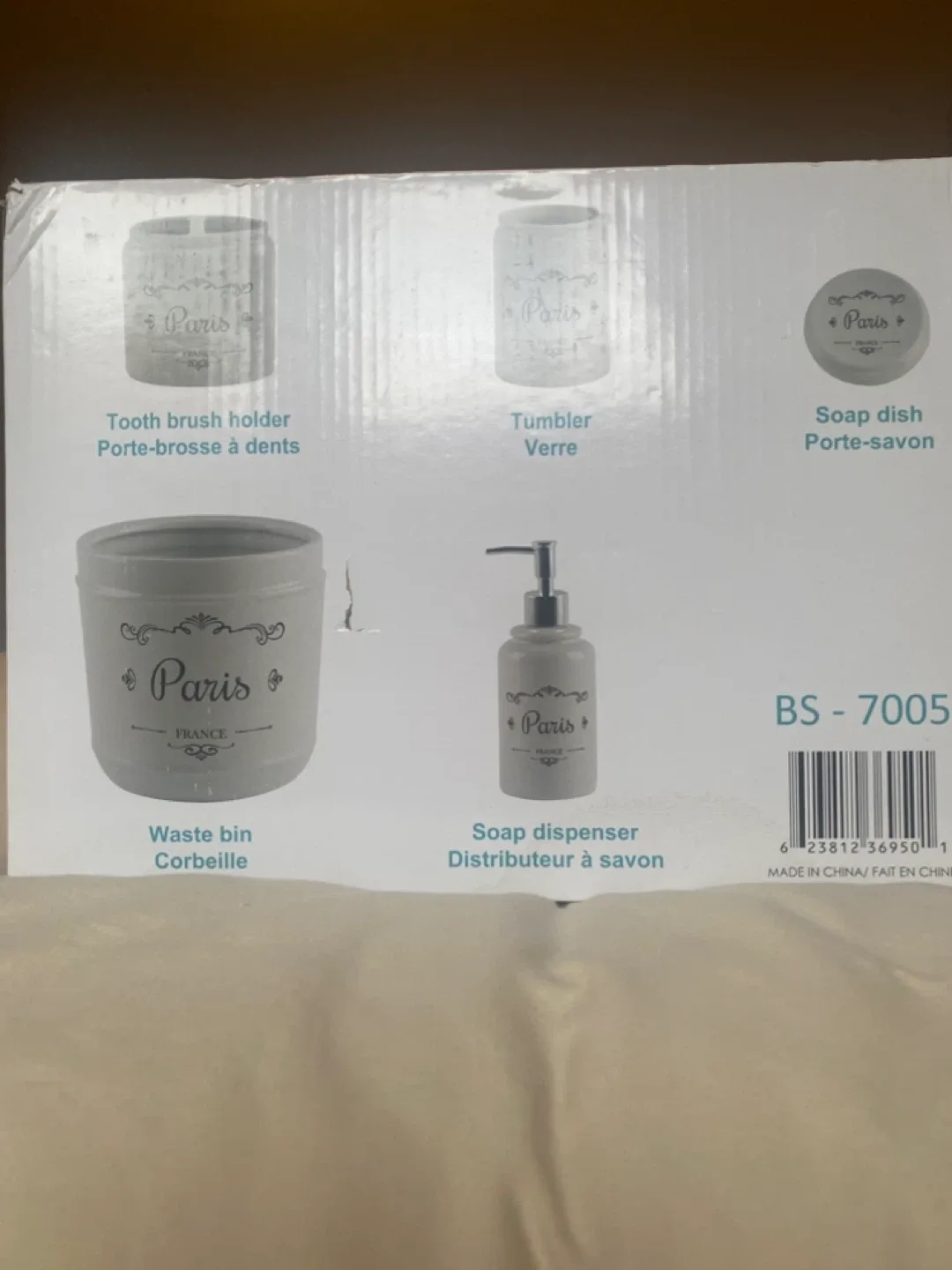 DEKO Paris 5-Piece Bathroom Accessories Set image indicator(2)