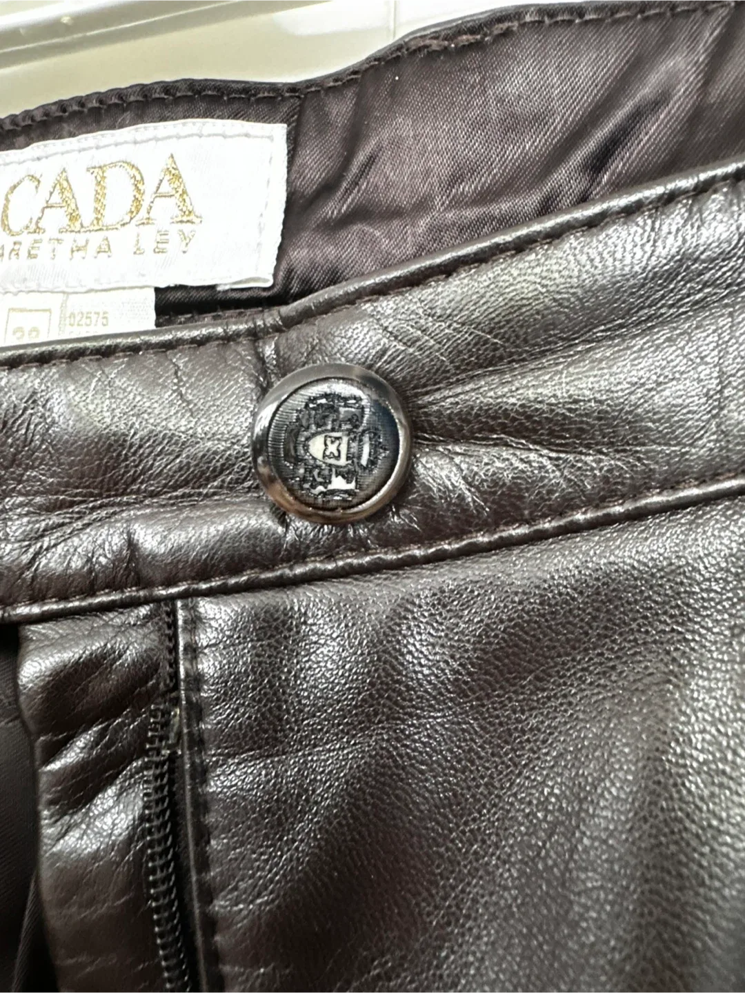 Escada Margaretha Ley Leather Pants Size 38 image indicator(4)