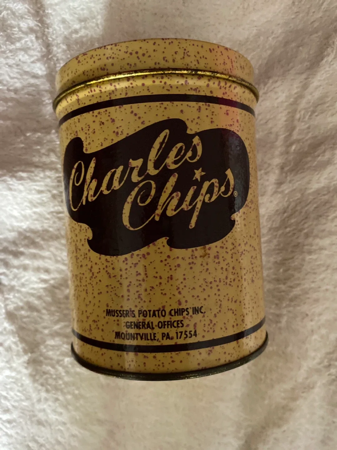 Mini Vintage Charles Chips Can