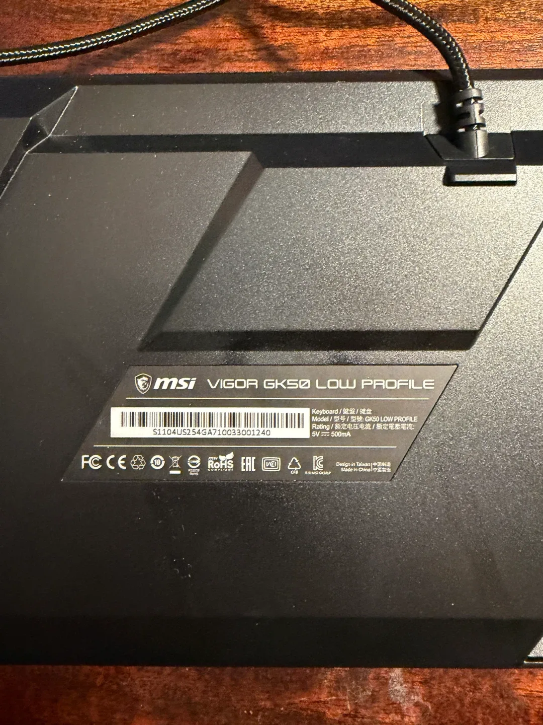 MSI Vigor GK50 Low Profile Keyboard image indicator(2)