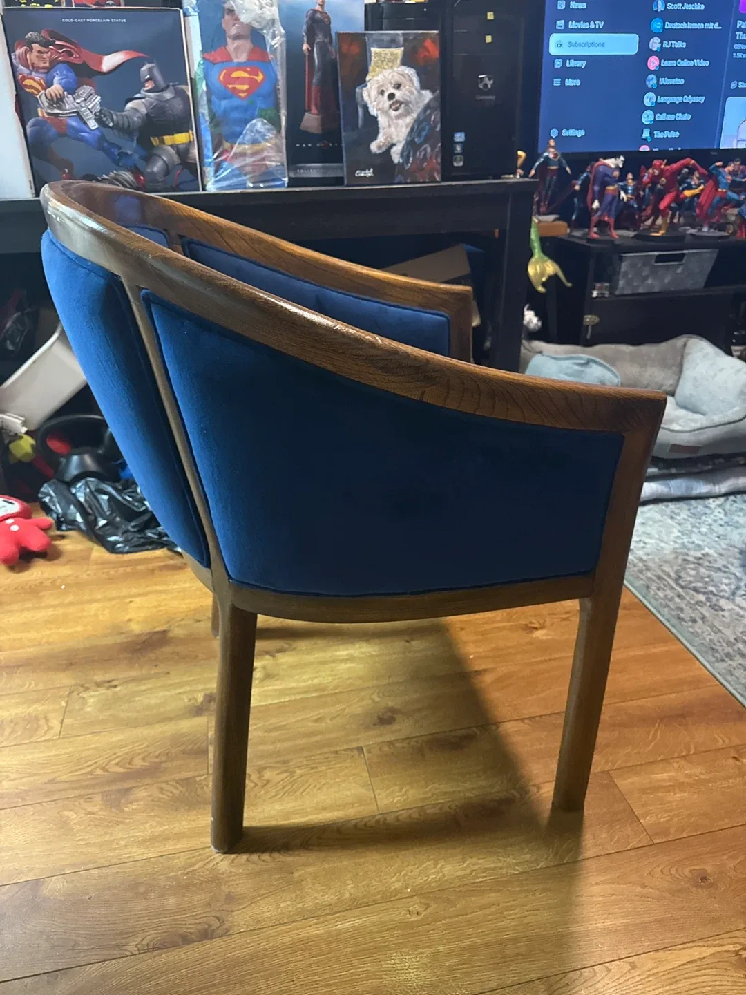 Blue Upholstered Accent Chair image indicator(3)