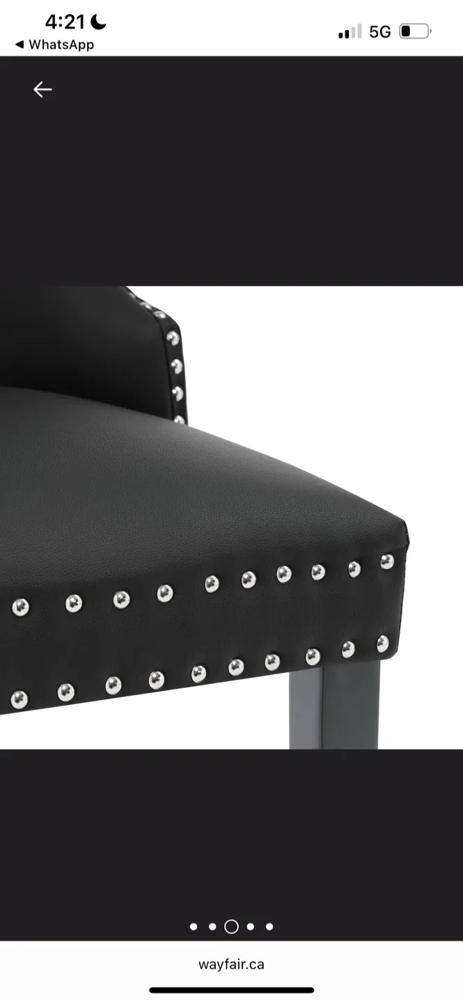 Brand New Black Button Tufted Dining Chair $79 Each image indicator(4)