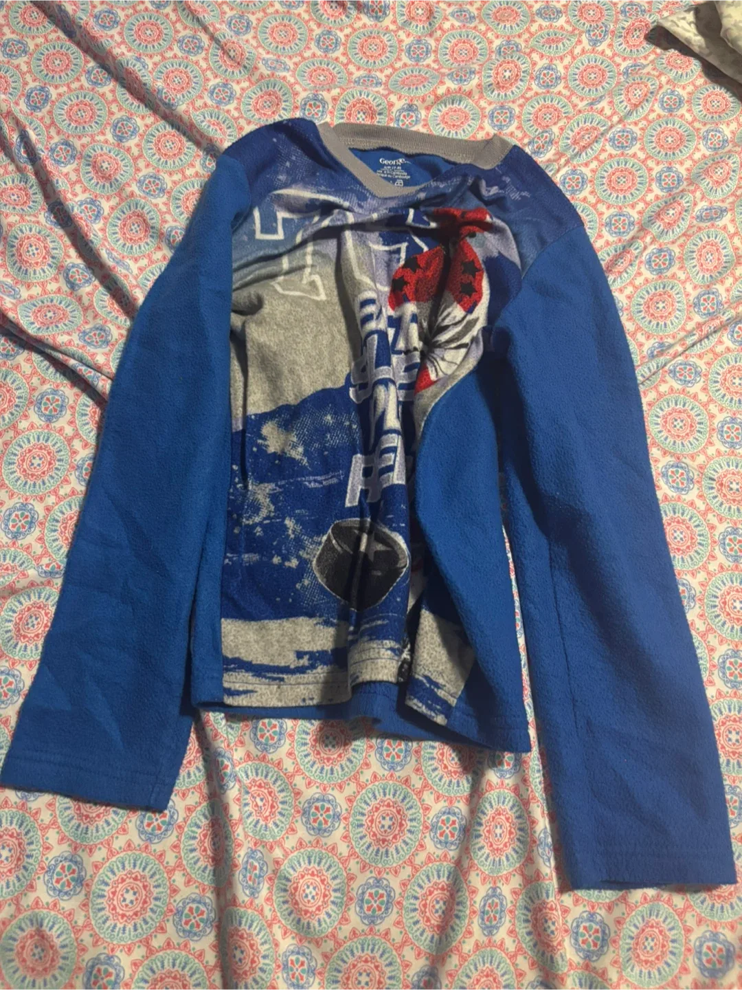 George Blue Long Sleeve Shirt, Size S (7-8)