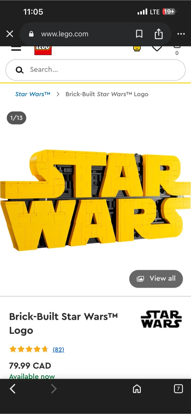 LEGO Brick-Built Star Wars™ Logo Set 75407 image indicator(2)