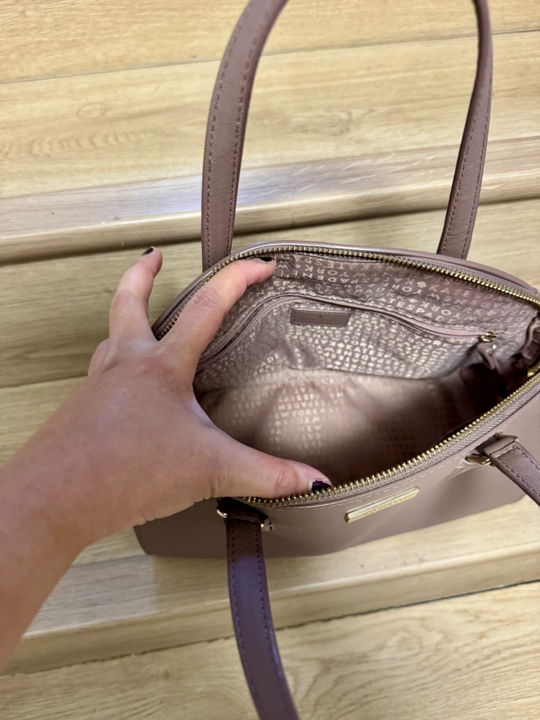 Kate Spade Dome Satchel - Mauve Colour - photo 5