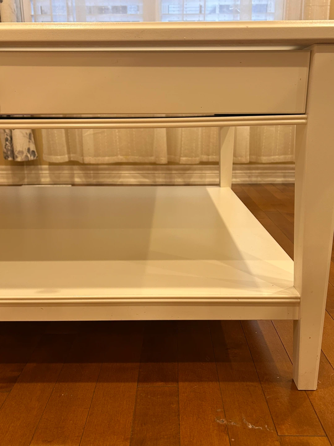 IKEA Coffee table, white/glass, 93x93 cm (36 5/8x36 5/8 " - photo 4