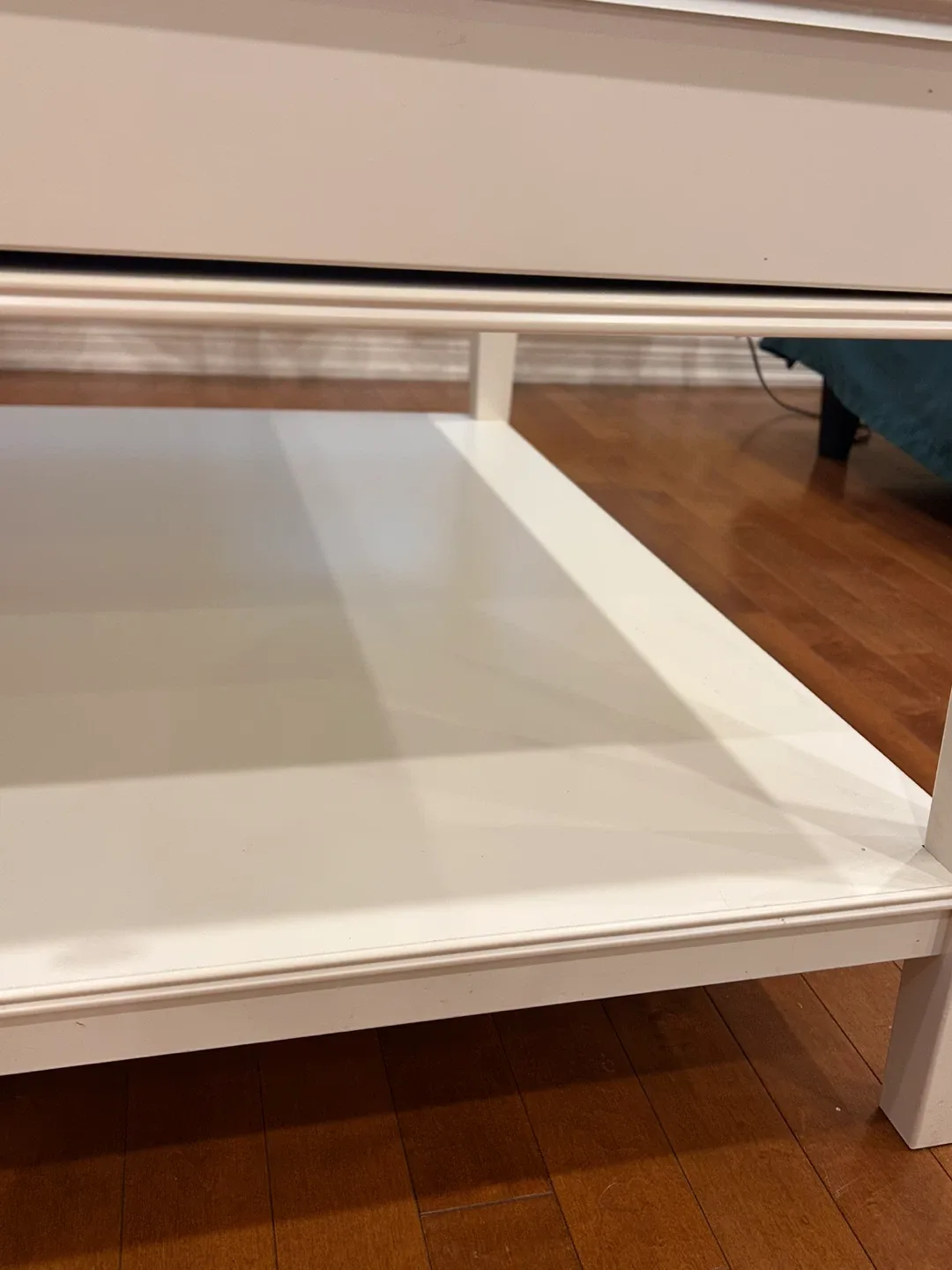 IKEA Coffee table, white/glass, 93x93 cm (36 5/8x36 5/8 " image indicator(5)