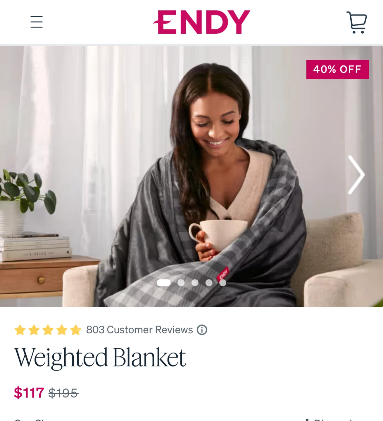 Endy Weighted Blanket - photo 2