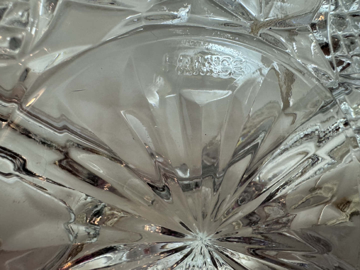 Vintage France Glass Serving Tray with Handle - photo 5