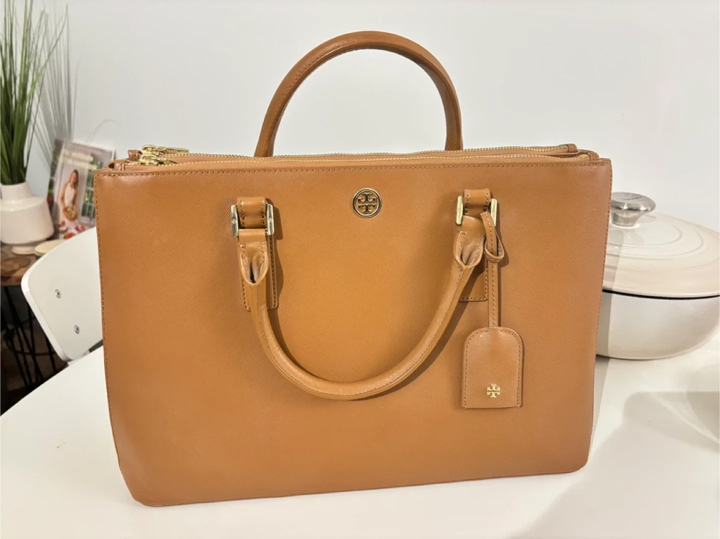 Tory Burch Satchel - Brown Leather Handbag