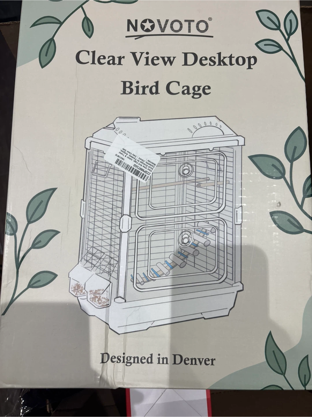 Novoto Clear View Desktop Bird Cage, Beginner-Friendly