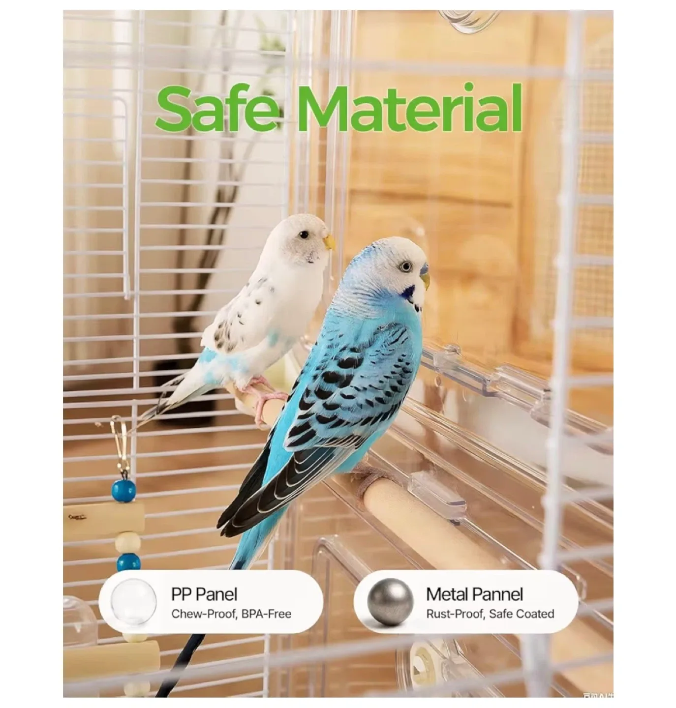 Novoto Clear View Desktop Bird Cage, Beginner-Friendly image indicator(4)