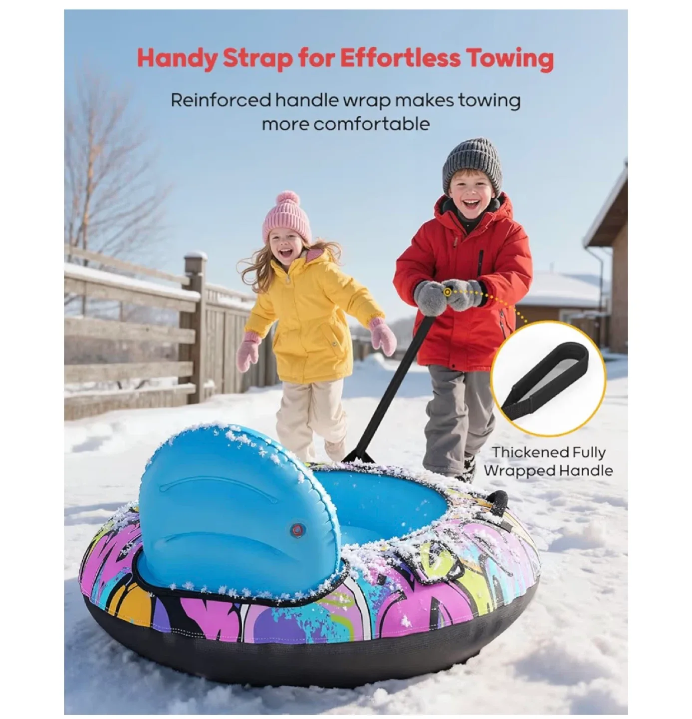 QPAU 44" Snow Tube with Backrest image indicator(2)