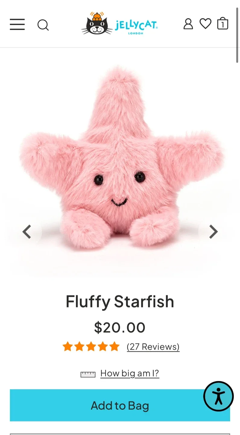 🥕Jellycat Fluffy Starfish 🧸 image indicator(2)