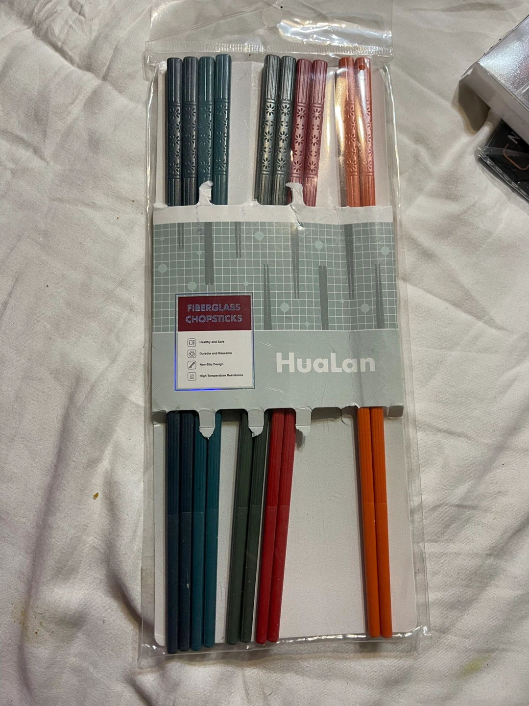 New HuaLan Fiberglass Chopsticks - 5 Pairs