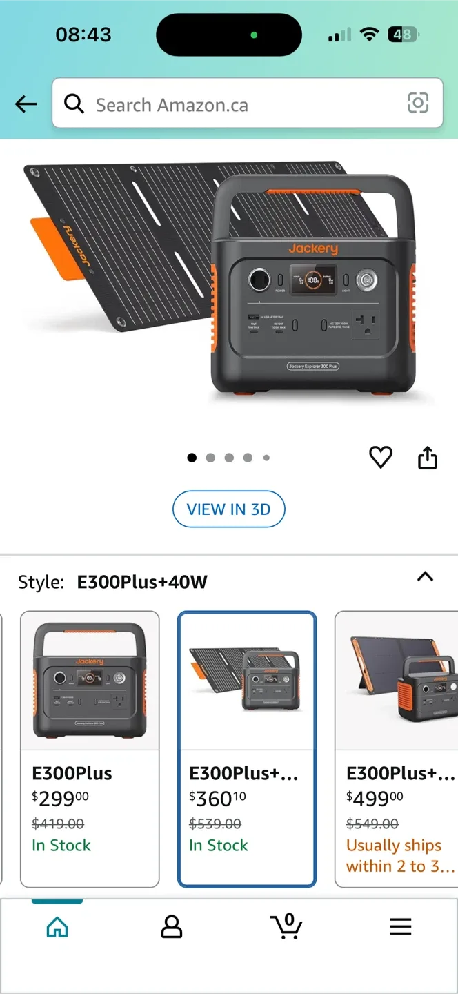 Jackery Explorer 300 Plus + SolarSaga 100W Portable Solar Panel