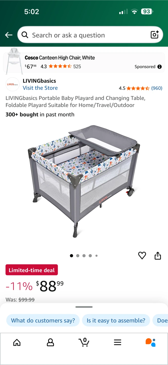 LIVINGbasics Portable Playard - Like New!