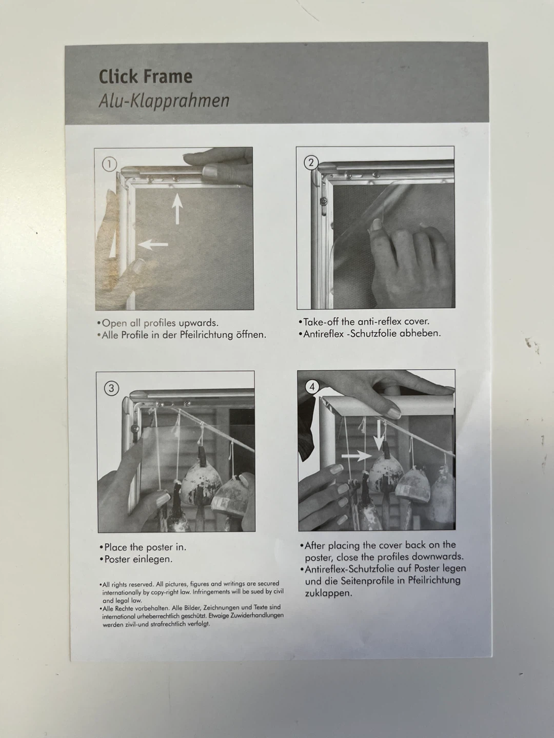 Front loading Click Frame 24x36 - photo 2
