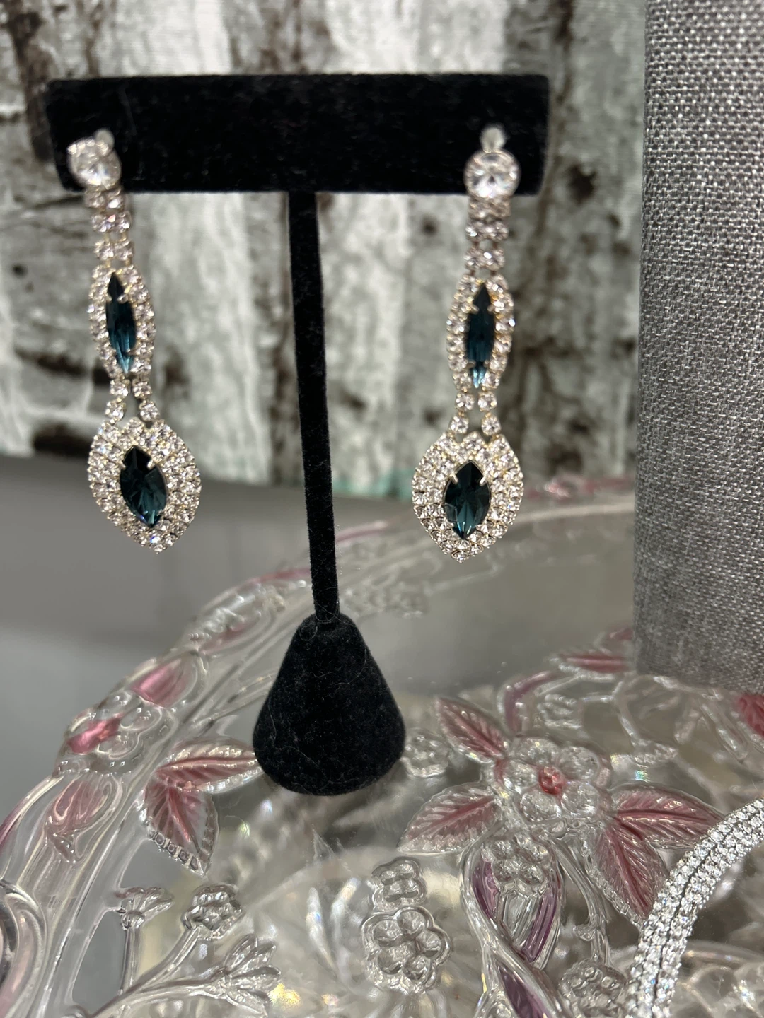 Necklace and Earring Set - Silver and Blue - photo 3
