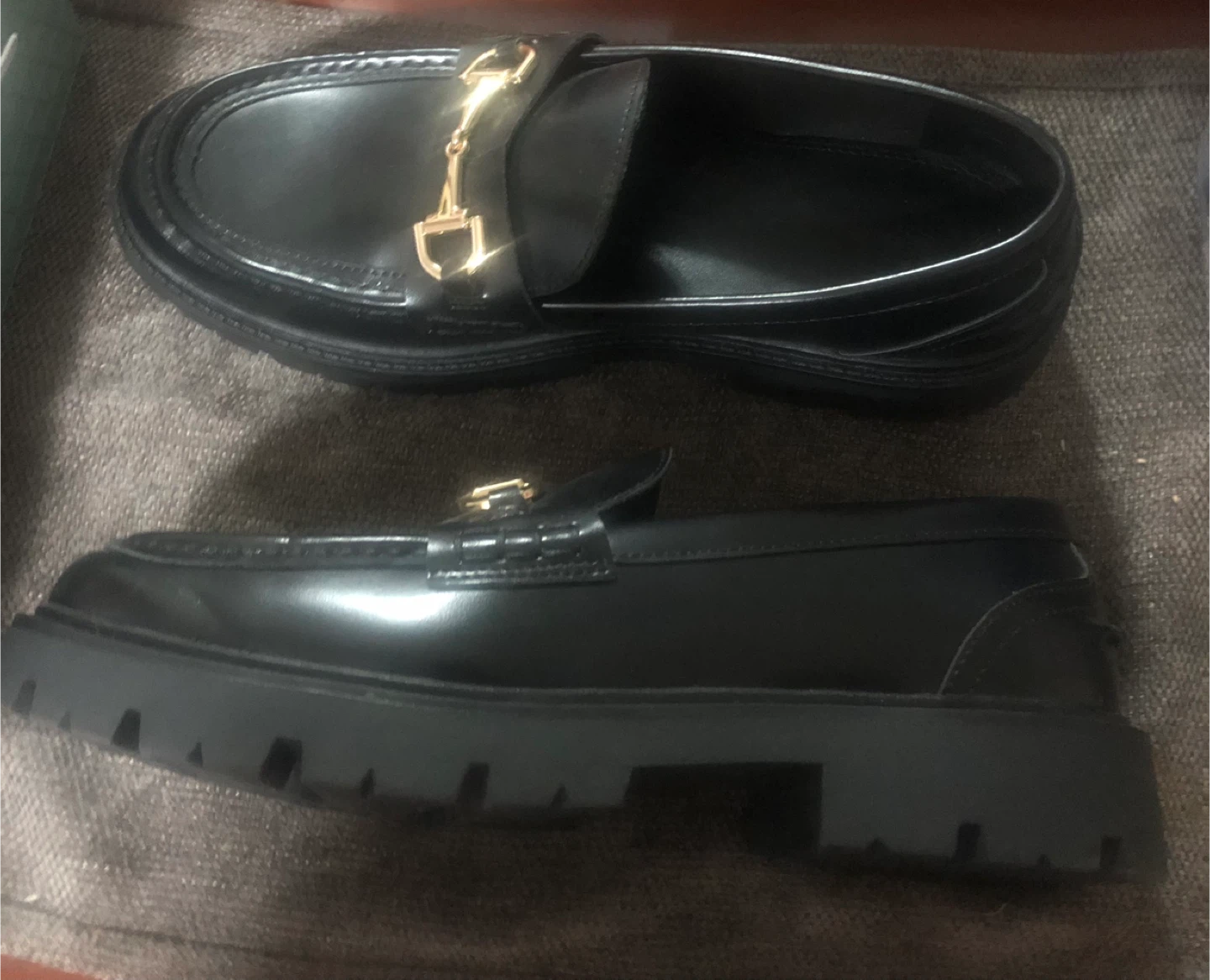 Brand New Women’s Black Leather Loafers, Size 10 - photo 2