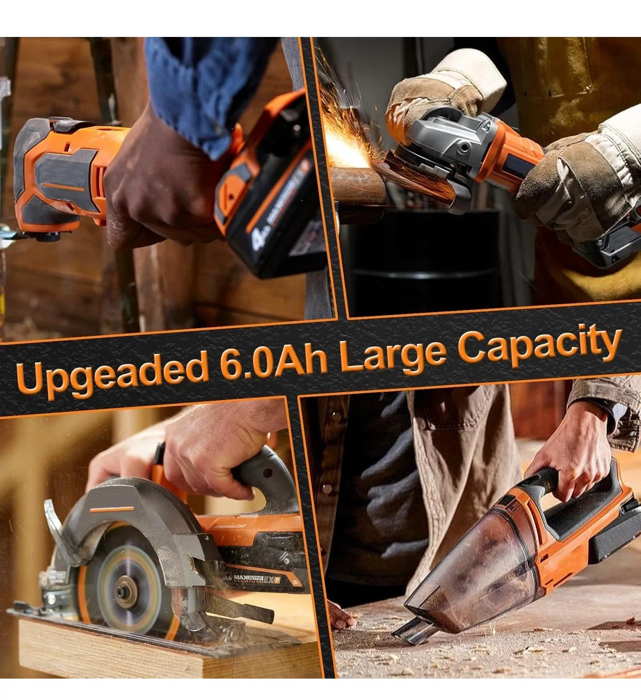 FSKE 18V 6.0Ah Battery for RIDGID Tools image indicator(6)