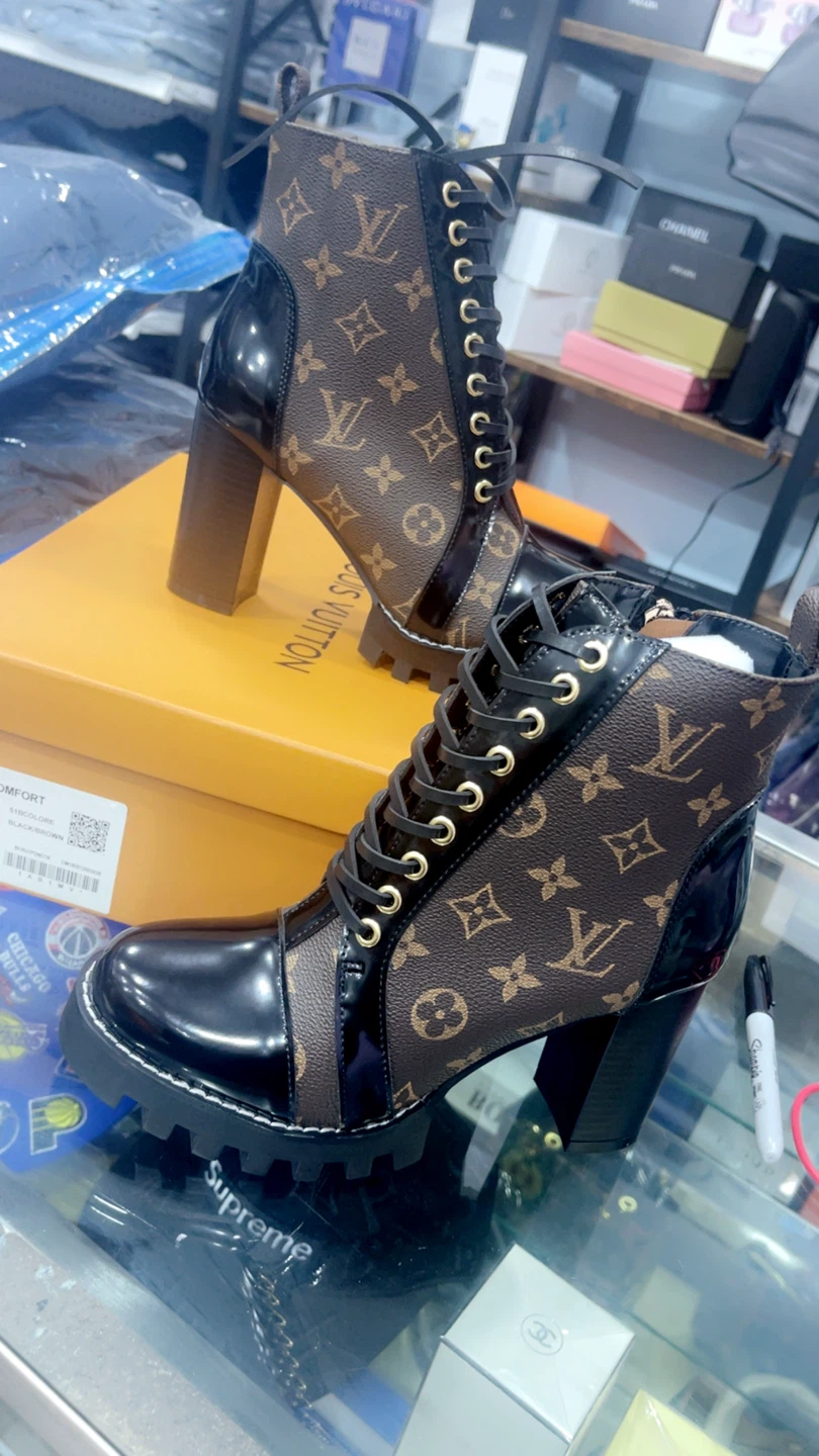 Louis Vuitton Black/Brown Booties Size US 6, 6.5, 7 - photo 5