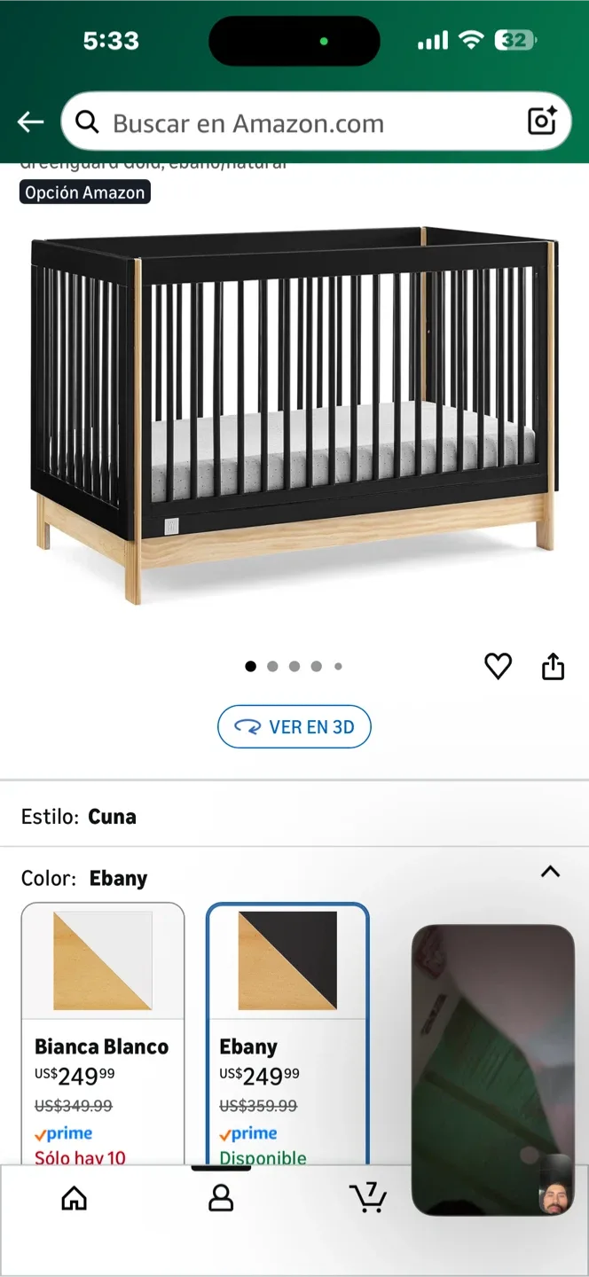 NeoBorn Ebony Baby Crib image indicator(4)