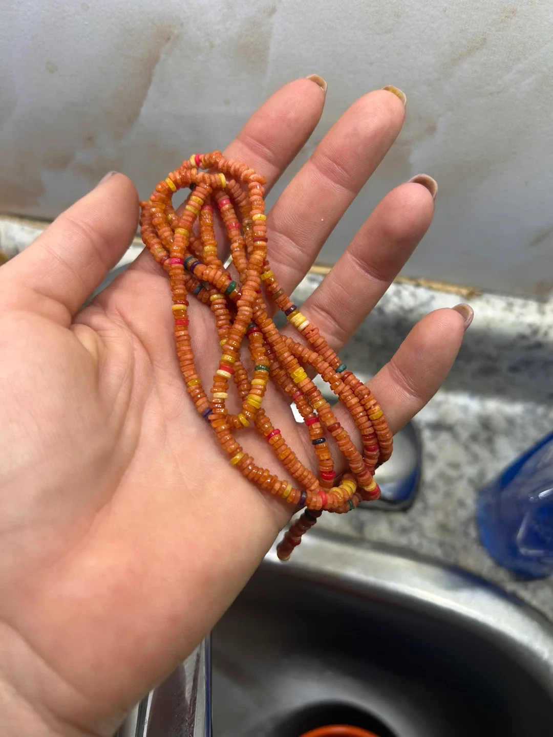 1960s West African Coral & Shell Beads – Full Set image indicator(4)