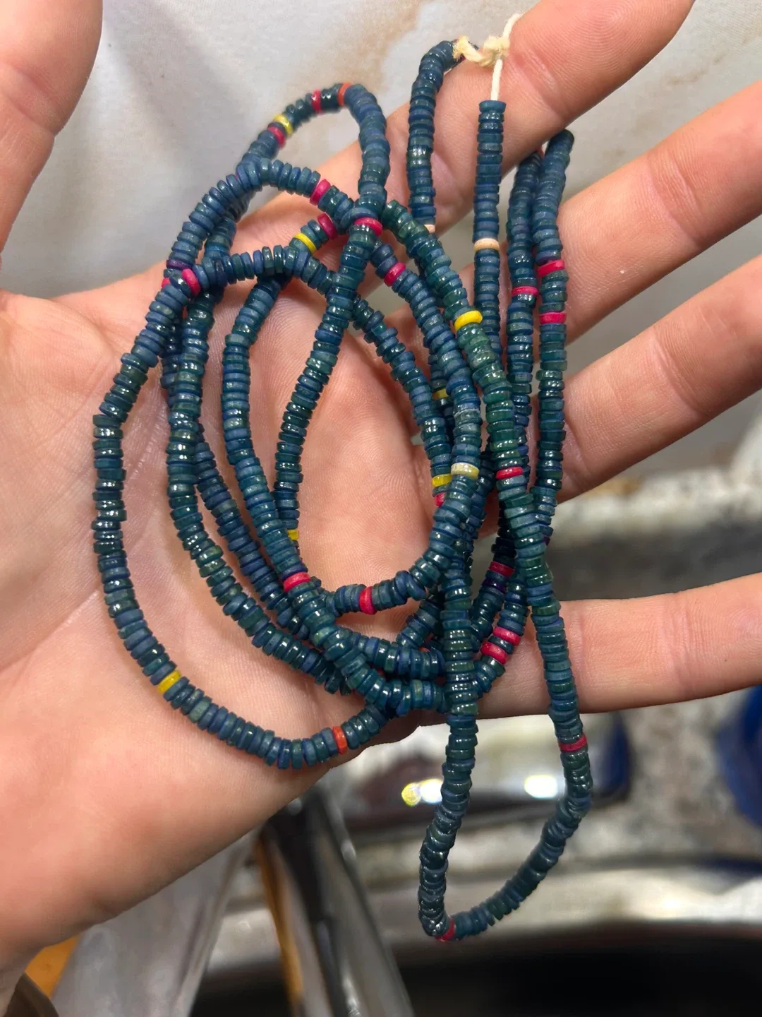 1960s West African Coral & Shell Beads – Full Set image indicator(5)