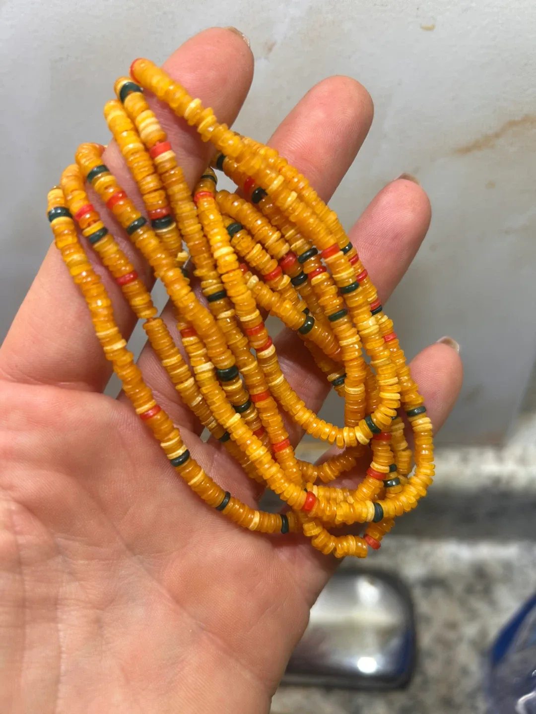 1960s West African Coral & Shell Beads – Full Set image indicator(8)