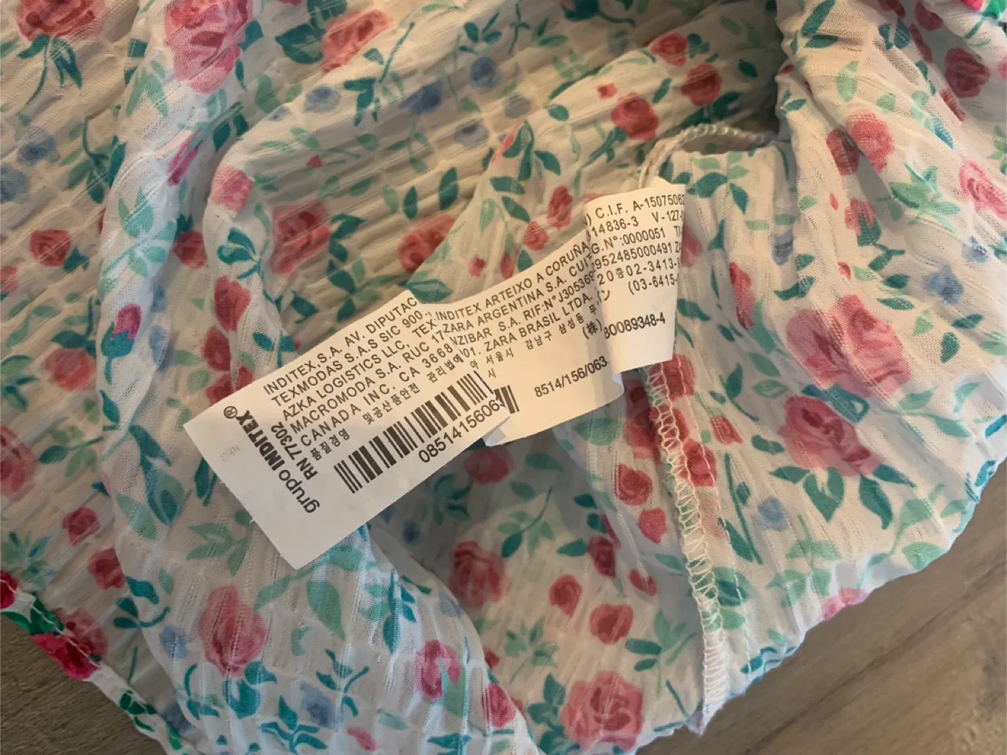 Zara Floral Print Blouse - Size L image indicator(8)