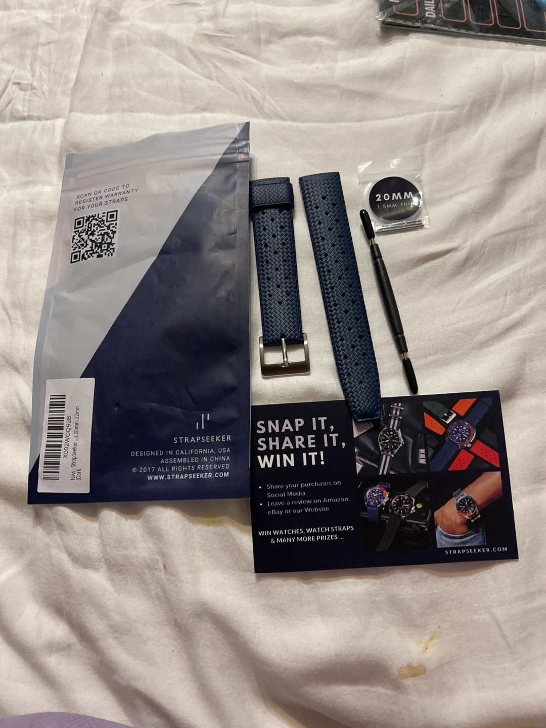 StrapSeeker Dark Blue Watch Strap - 20mm - photo 2