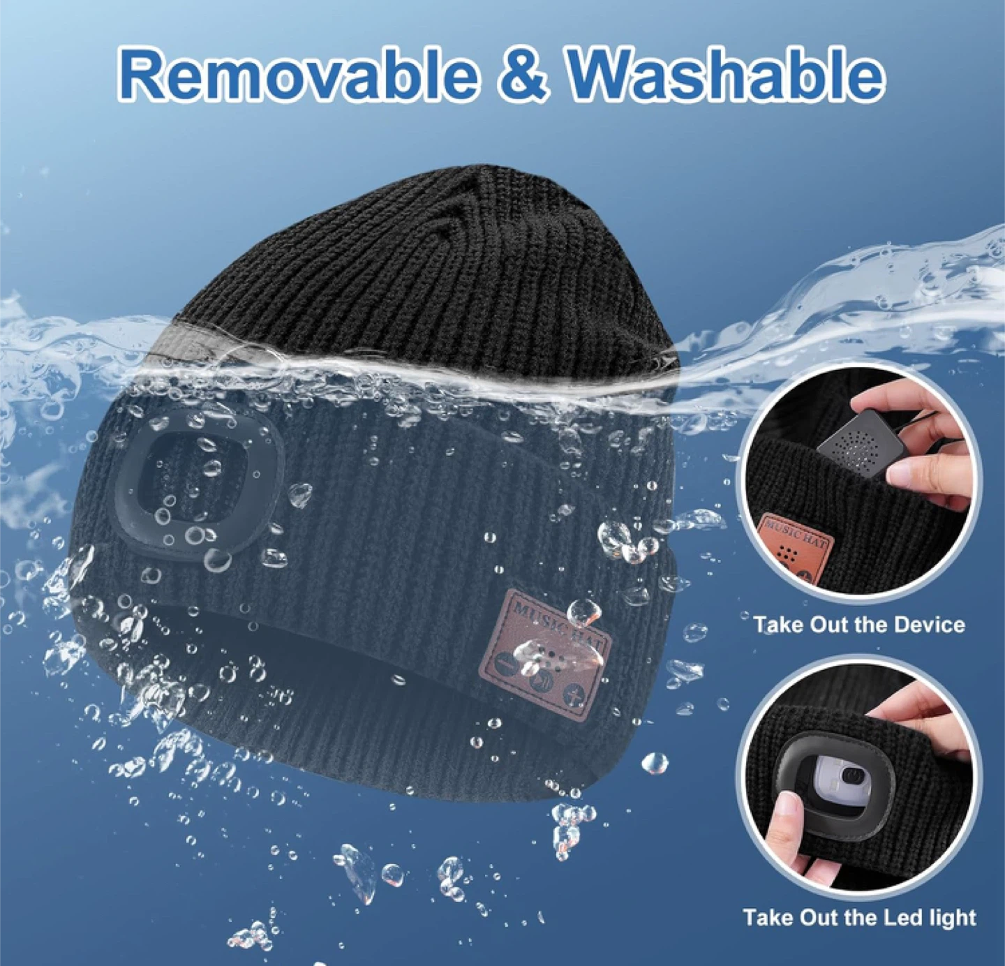Bluetooth Beanie with LED Light - photo 5