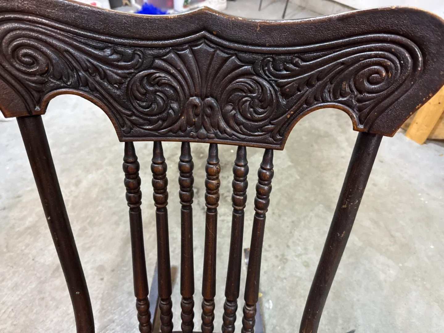 Antique Dark Brown Rocking Chair image indicator(5)