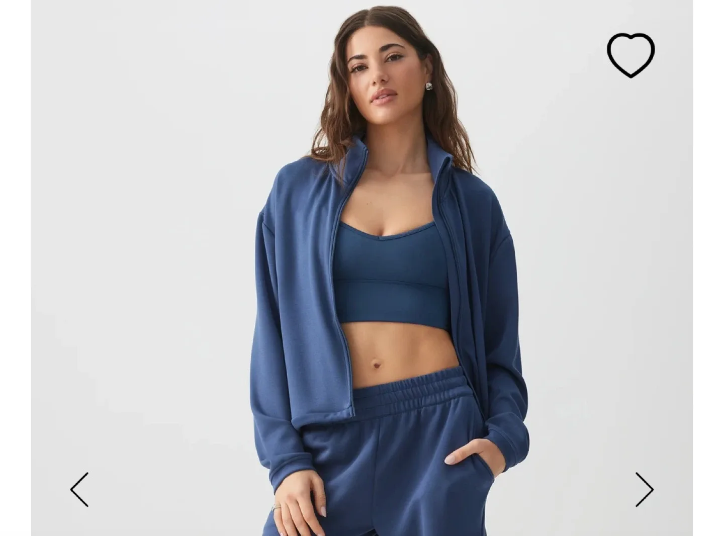 Brand New - Blue Scuba Zip Up Sweater Jacket