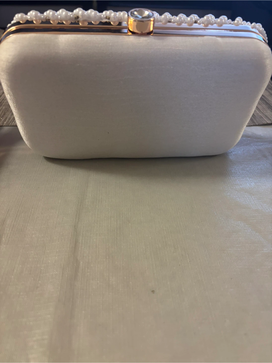 White pearl Beaded Clutch - photo 5