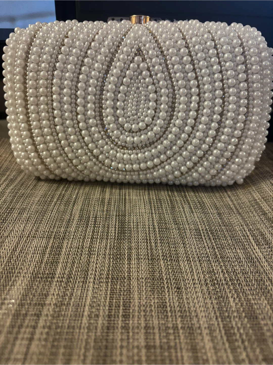 White pearl Beaded Clutch - photo 2
