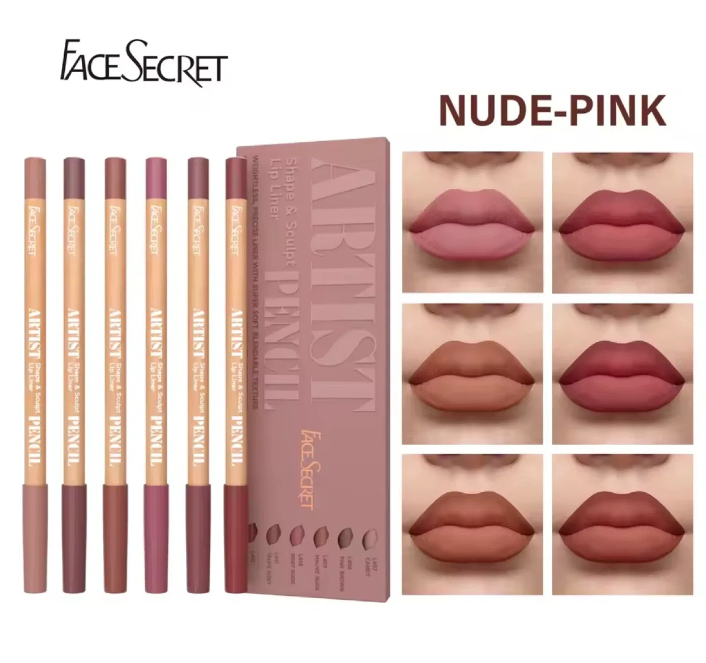 Face Secret Artist Shape & Sculpt Lip Liner - Nude Pink