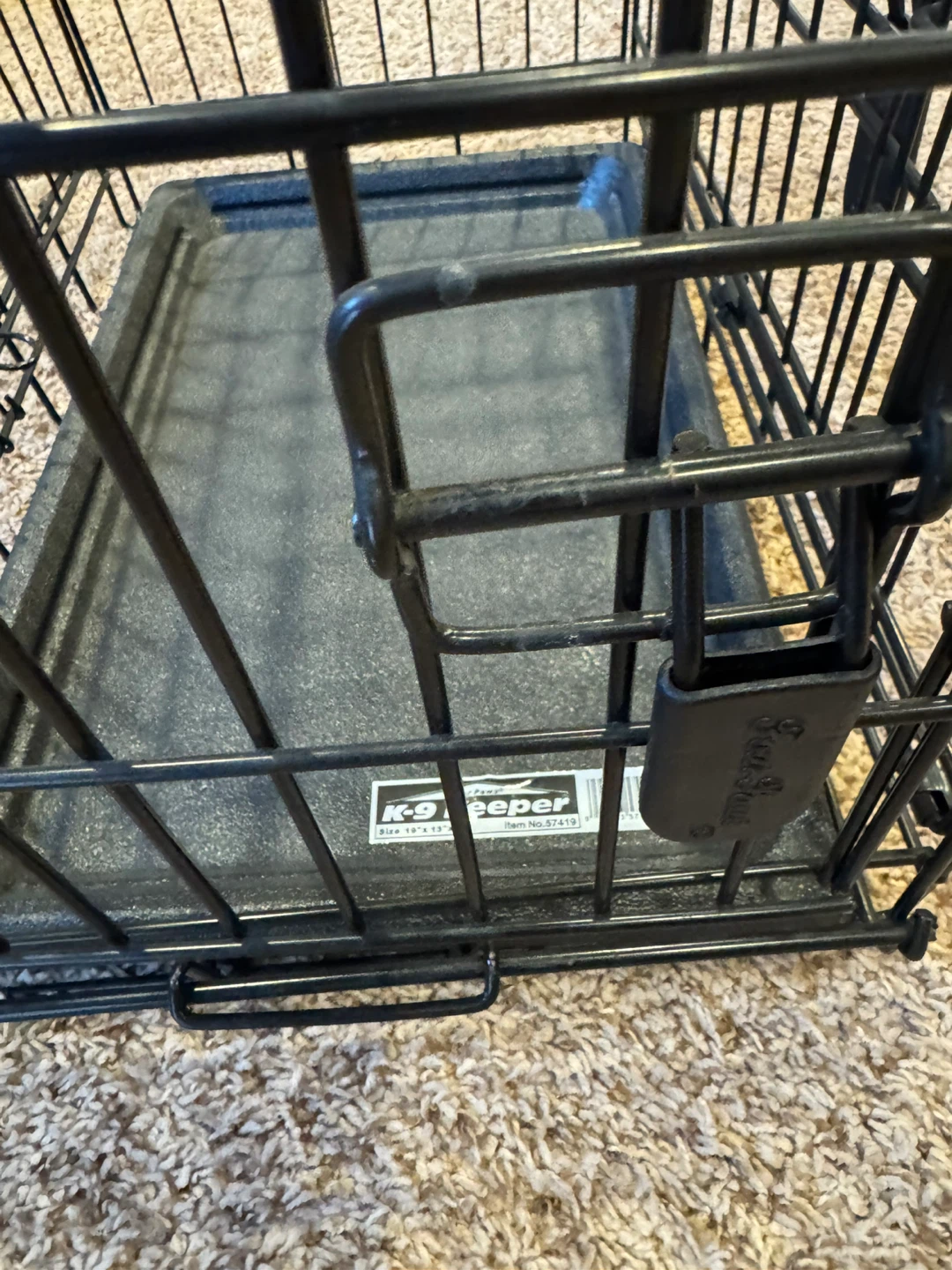 New, folding metal dog crate K-9 Keeper model 19” x 13” x 16” - photo 3