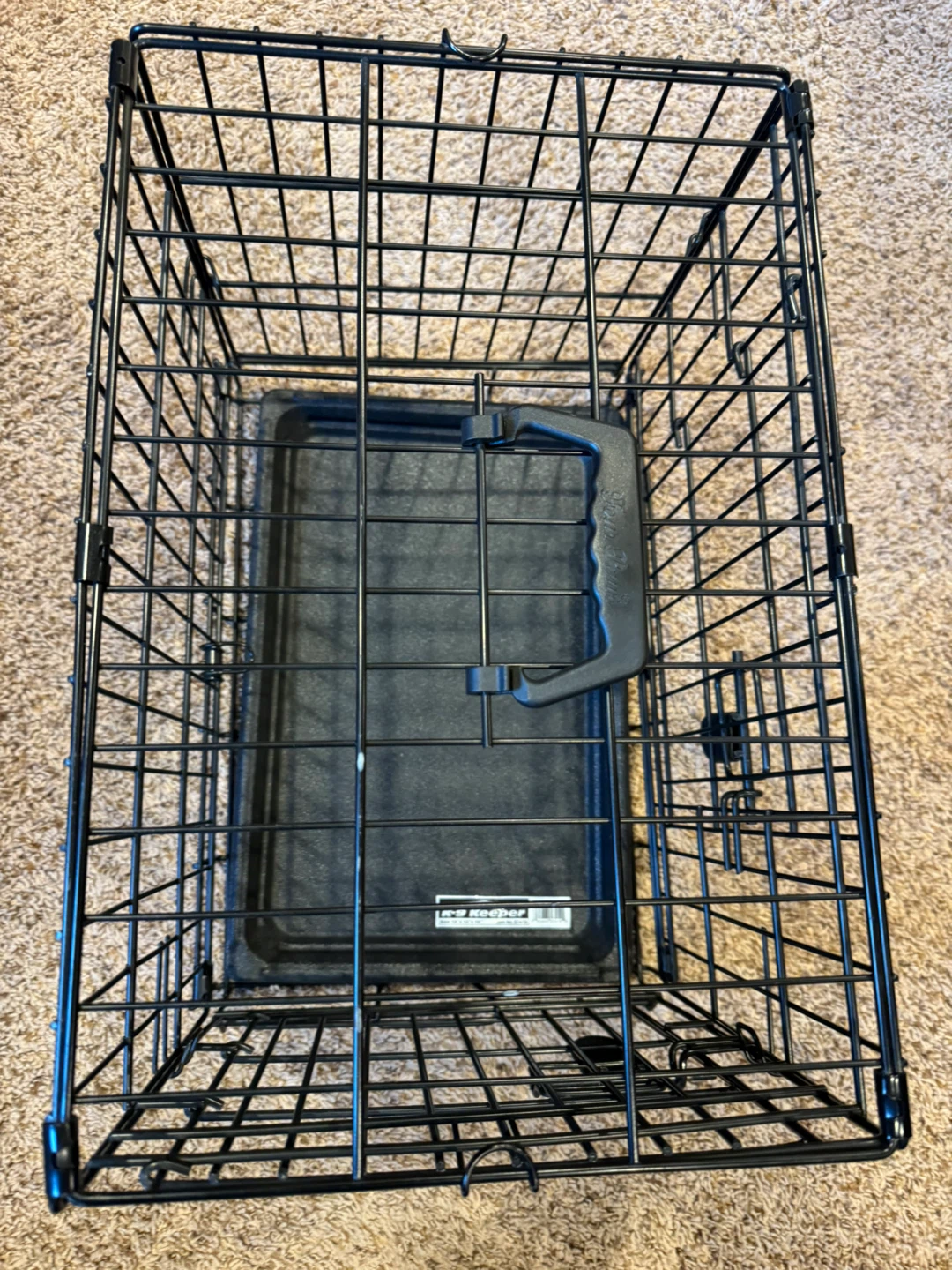 New, folding metal dog crate K-9 Keeper model 19” x 13” x 16” - photo 2