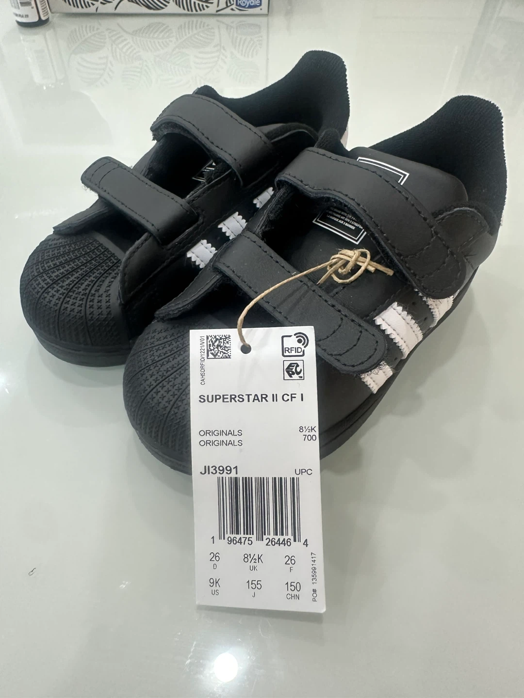 Adidas Superstar II CF I - Kids Black Shoes - Size 9K - photo 3