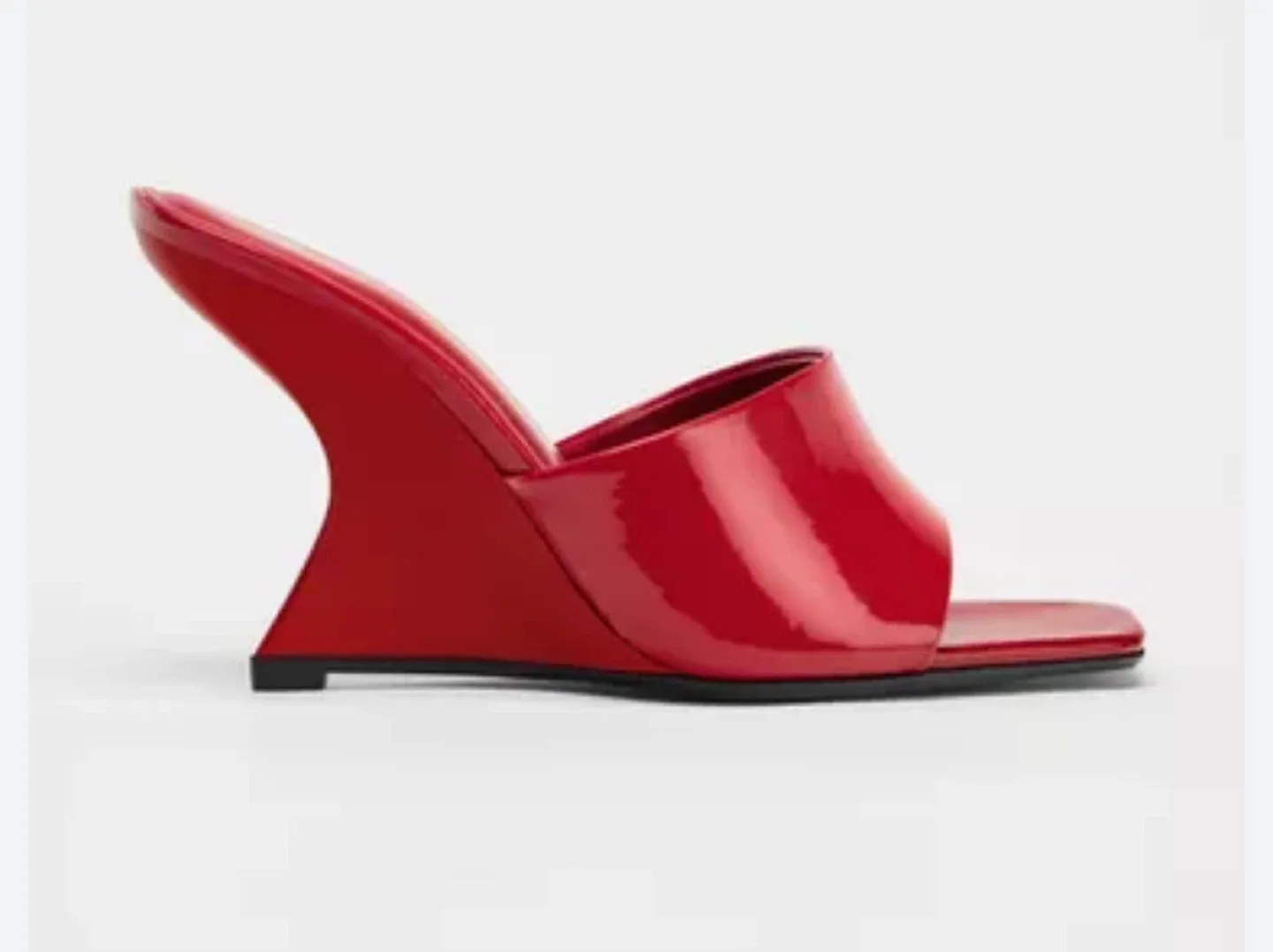 Zara Red Heeled Mules, Size 39, UK 6 and US 8-8.5 image indicator(2)